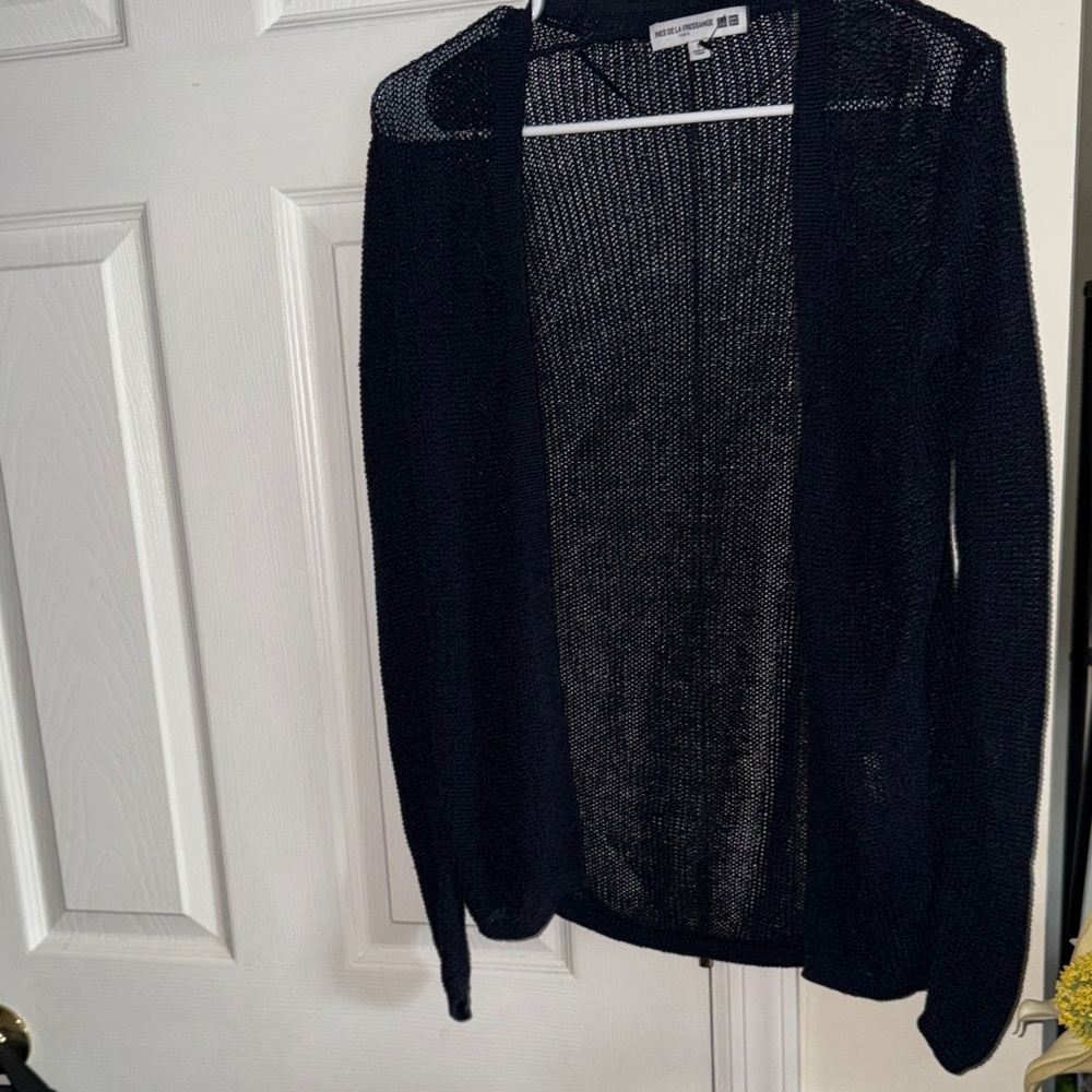Ines De La Fressange x Uniqlo Women's Navy Open-Front Cardigan